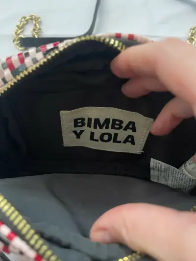 Cartera Bimba y Lola tejida con cadena dorada - miniatura 2