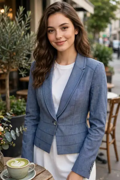 Blazer azul White Black - miniatura 1