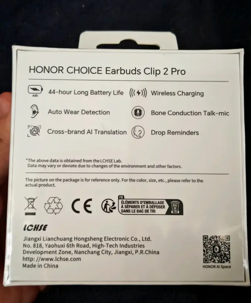 Audífonos Honor Choice Earbuds Clip 2 Pro - 2