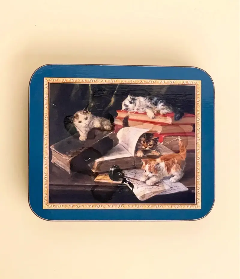 Posavasos vintage con diseño de gatos - 1