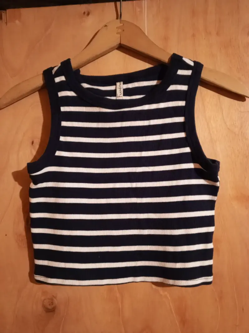 Cropped top a rayas - 1