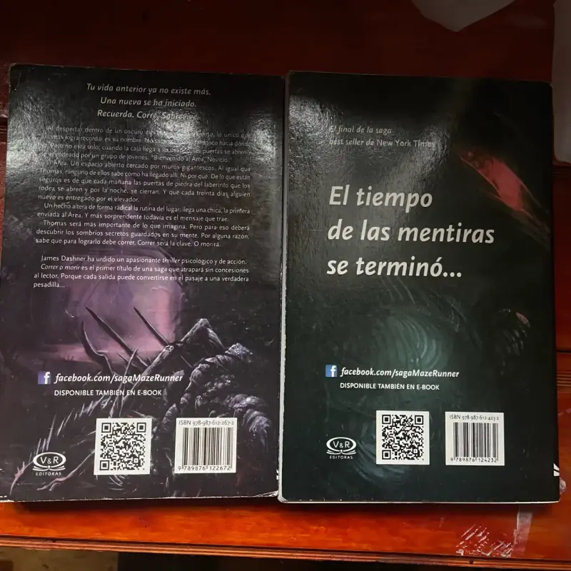 2Libros Maze Runner: Correr o Morir y La Cura Mort - 2