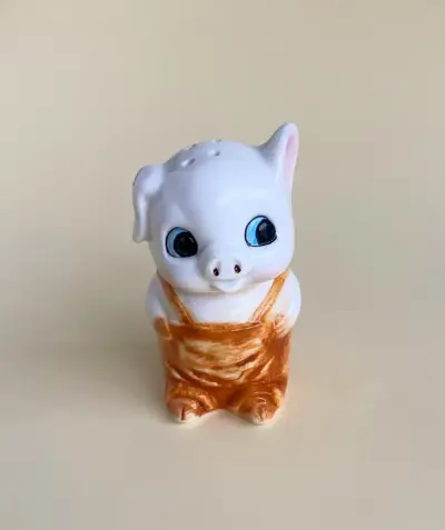Adorable salero de cerámica en forma de cerdito - miniatura 2