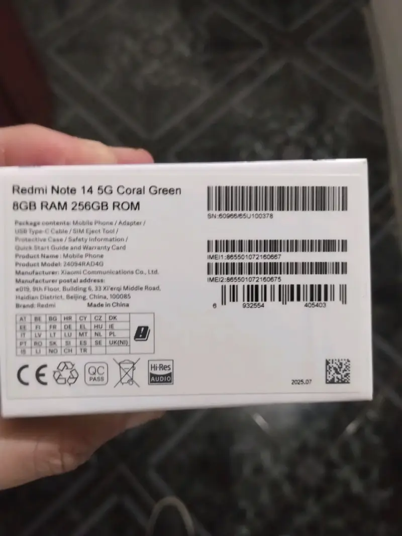 Xiaomi Redmi Note 14 5G cámara de 108MP 256gb Ram - 5
