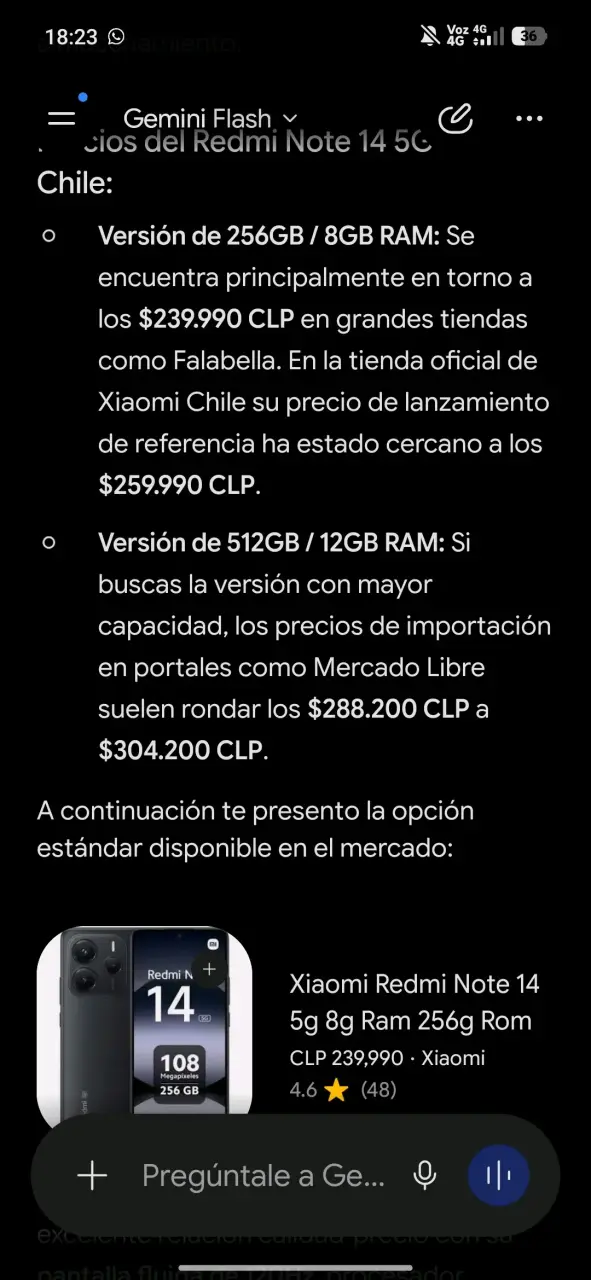 Xiaomi Redmi Note 14 5G cámara de 108MP 256gb Ram - 6