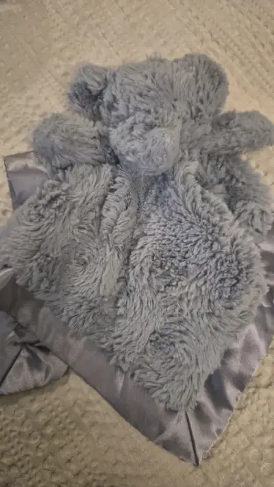 Manta de apego elefante gris para bebé - miniatura 1