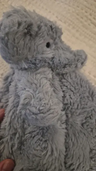 Manta de apego elefante gris para bebé - miniatura 2