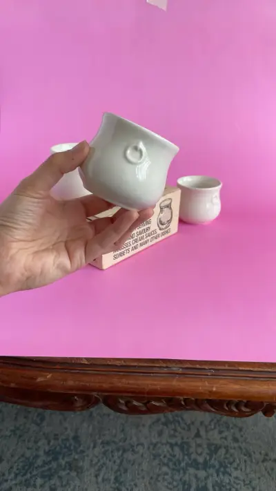 Set de 4 potes vintage para mousse de chocolate - miniatura 2