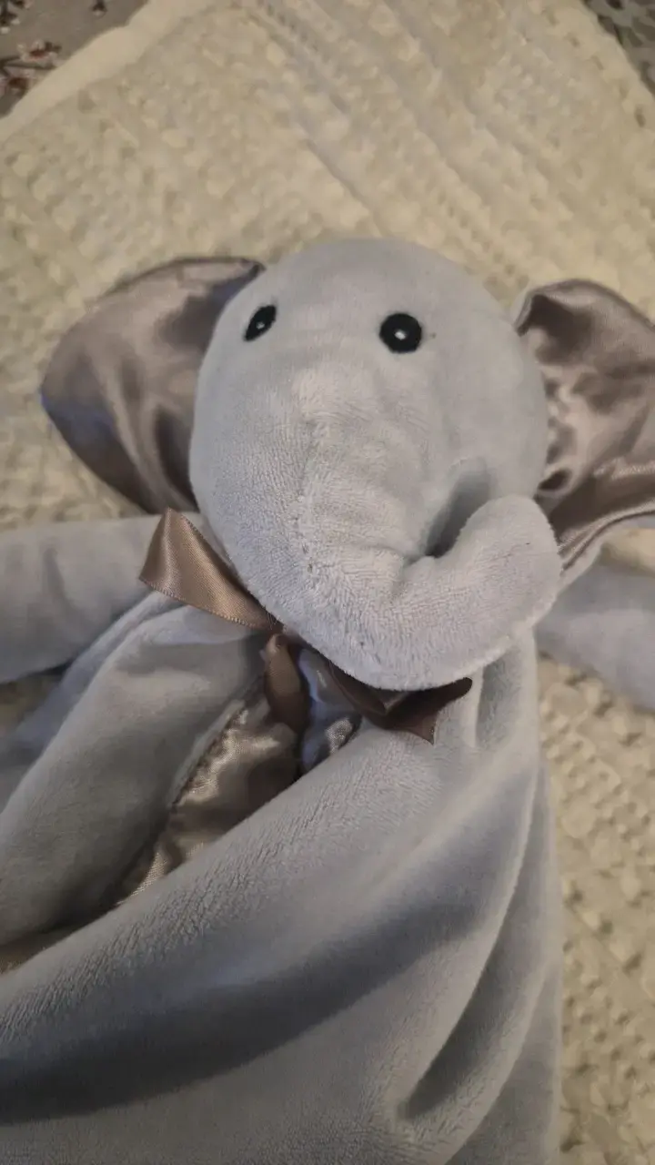 Manta de apego elefante gris suave - 5