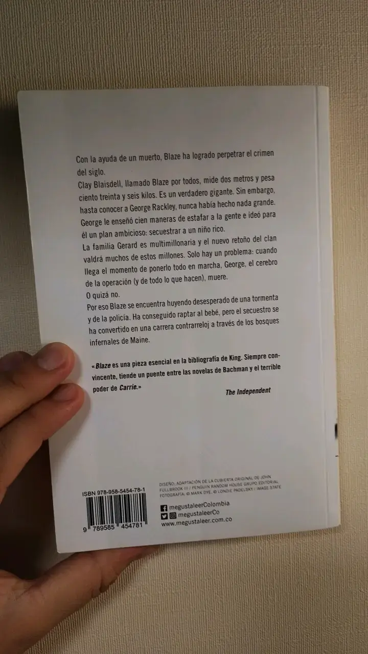 Libro 'Blaze' de Stephen King - 2