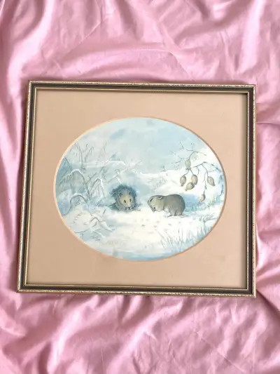 Cuadro decorativo con ilustración de ratones - miniatura 1