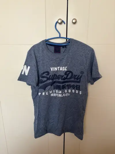 Polera Superdry Vintage azul - miniatura 1