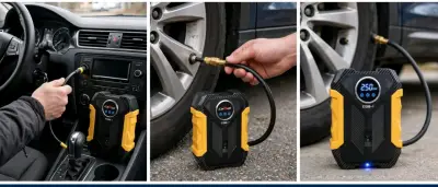 Compresor de aire portátil para auto Carsun - miniatura 1
