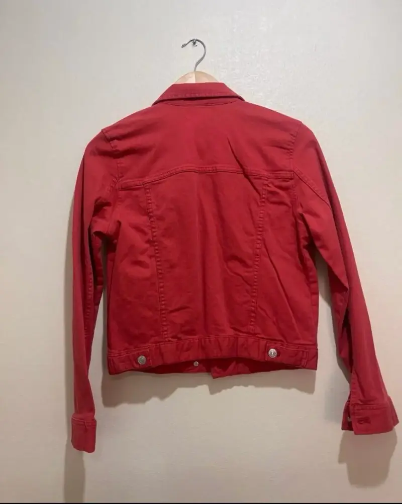 Chaqueta de mezclilla roja MNG para mujer - 2