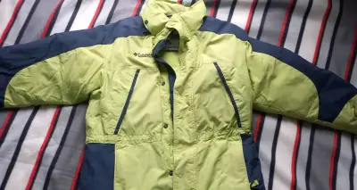Chaqueta Columbia impermeable verde y azul - miniatura 1