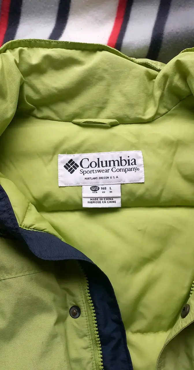 Chaqueta Columbia impermeable verde y azul - 2