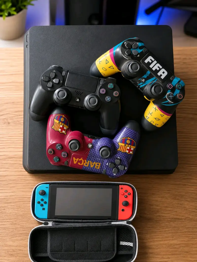Consola PlayStation 4 con mandos personalizados