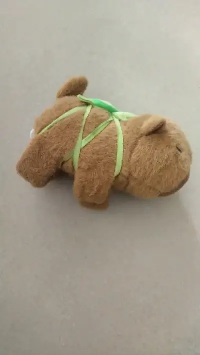 Peluche de capibara con tortuga decorativa - miniatura 3