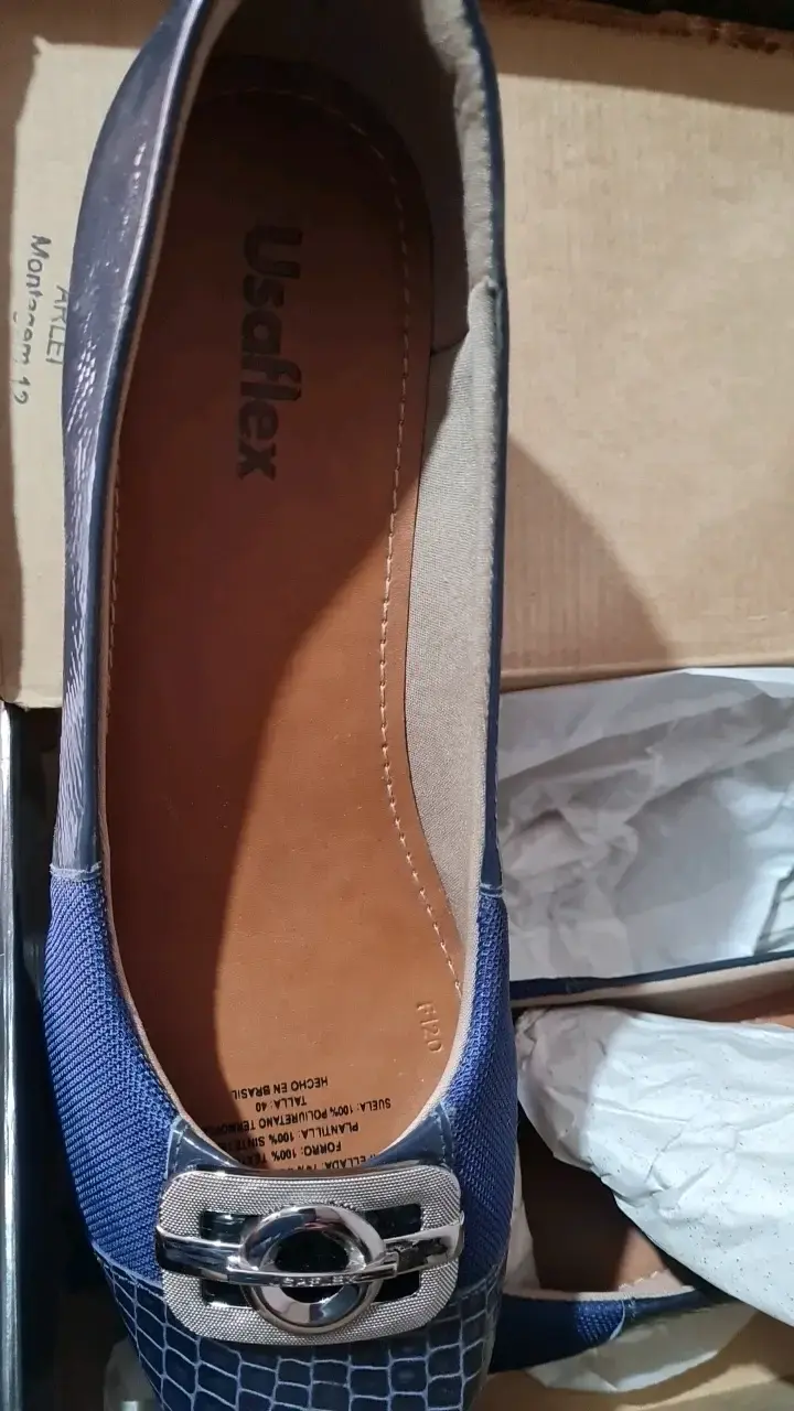 Zapatos de tacón azul con hebilla elegante - 3
