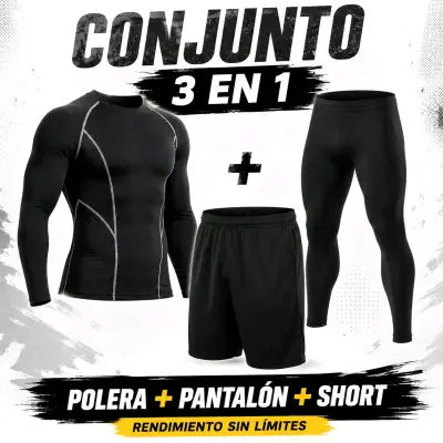 Primera capa compresiva y short deportivo conjunto - miniatura 1