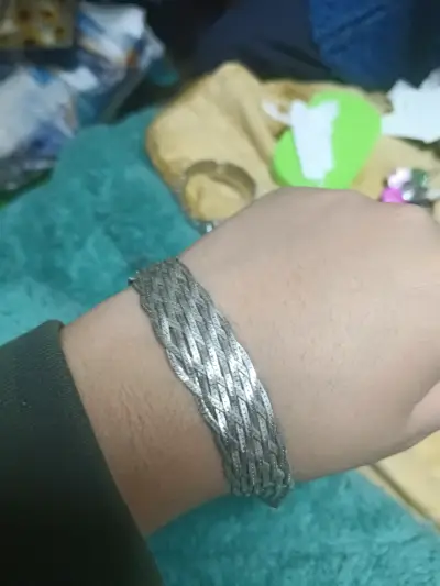 Pulsera de plata trenzado elegante - miniatura 1