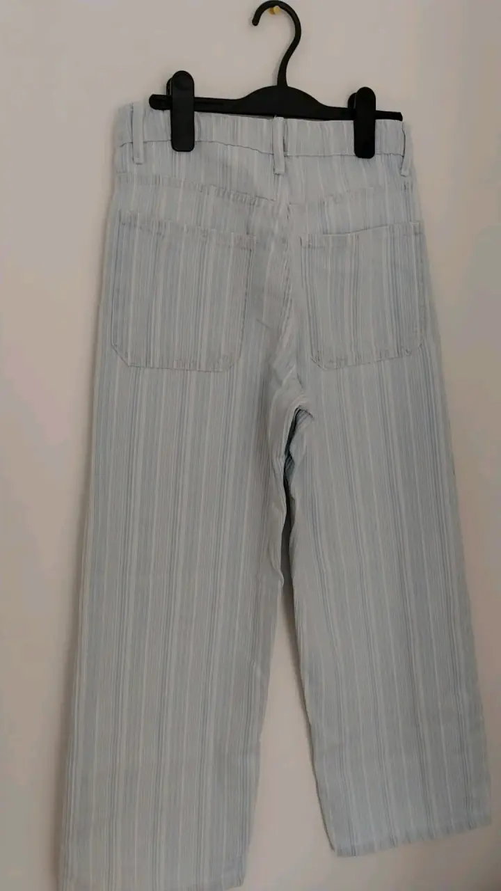 Jeans de rayas celestes para niña - 2