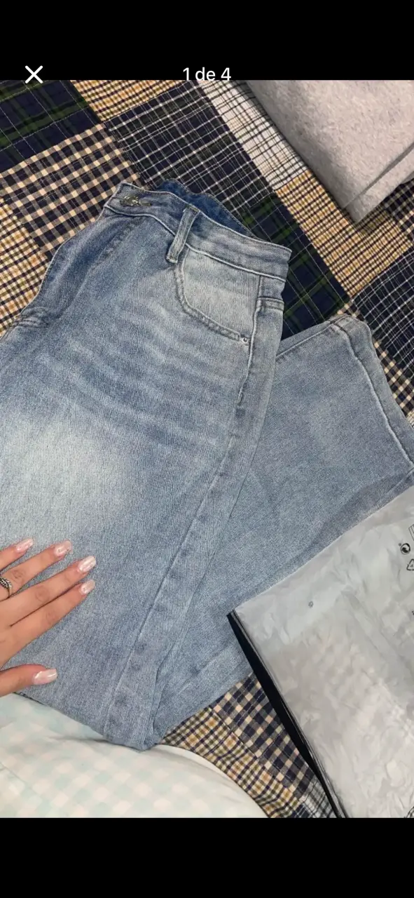Jeans azul lavado medio para mujer - 3