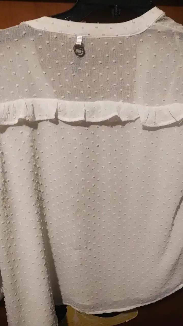 Blusa blanca de gasa con textura Martino - 2