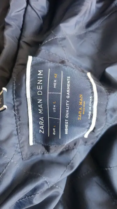 Chaqueta Zara Man Denim azul talla L - miniatura 1