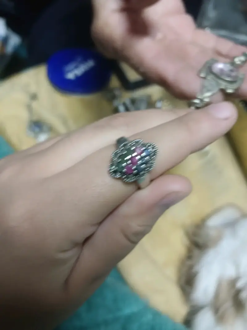 Anillo vintage de plat - 1