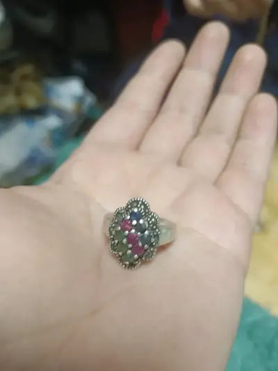 Anillo vintage de plat - miniatura 2
