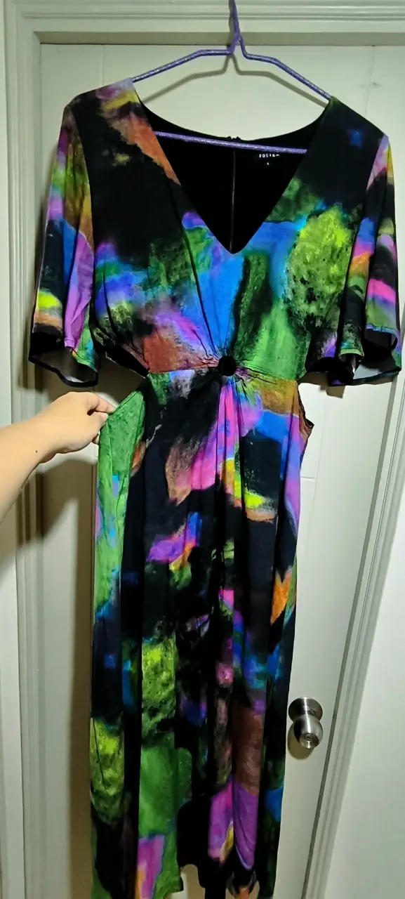 Vestido largo estampado multicolor Foster - 1