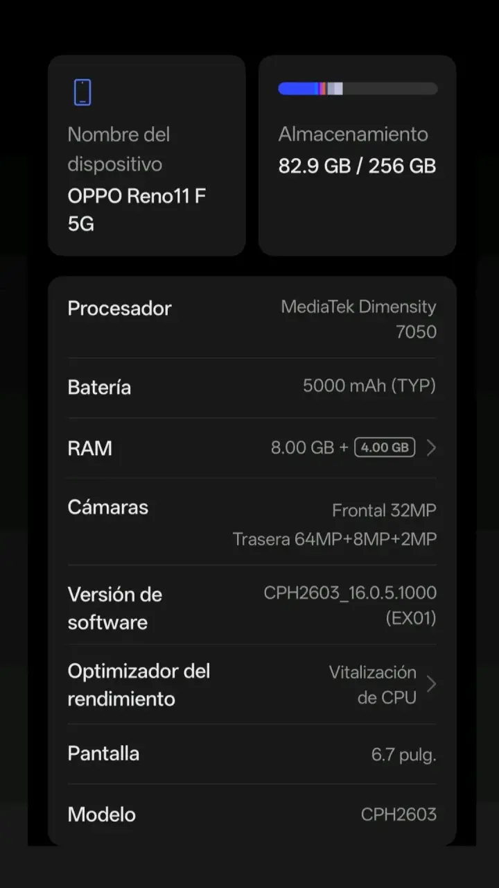 ✨Se vende✨ Oppo reno 11f 5g / 256 GB - 3