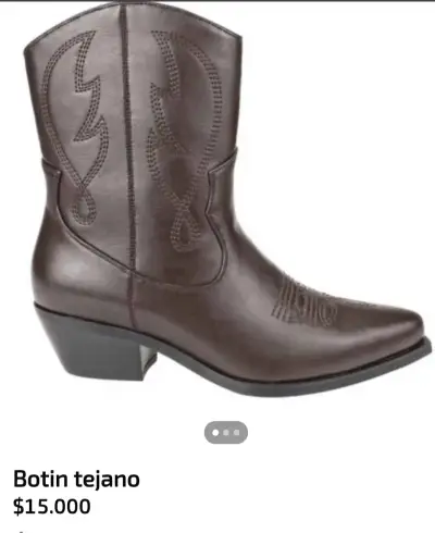 Botines tejanos de cuero marrón - miniatura 1