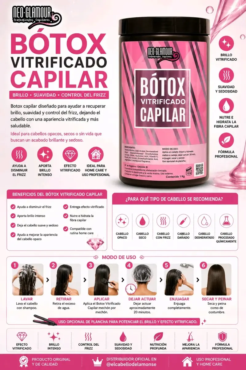 Bótox Vitrificado Capilar Neo Glamour 1kg - 1