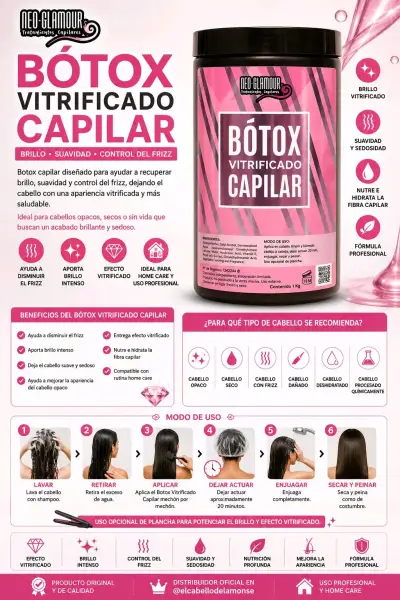 Bótox Vitrificado Capilar Neo Glamour 1kg - miniatura 1