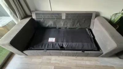 Sofá cama 2 plazas gris ROSEN - miniatura 6