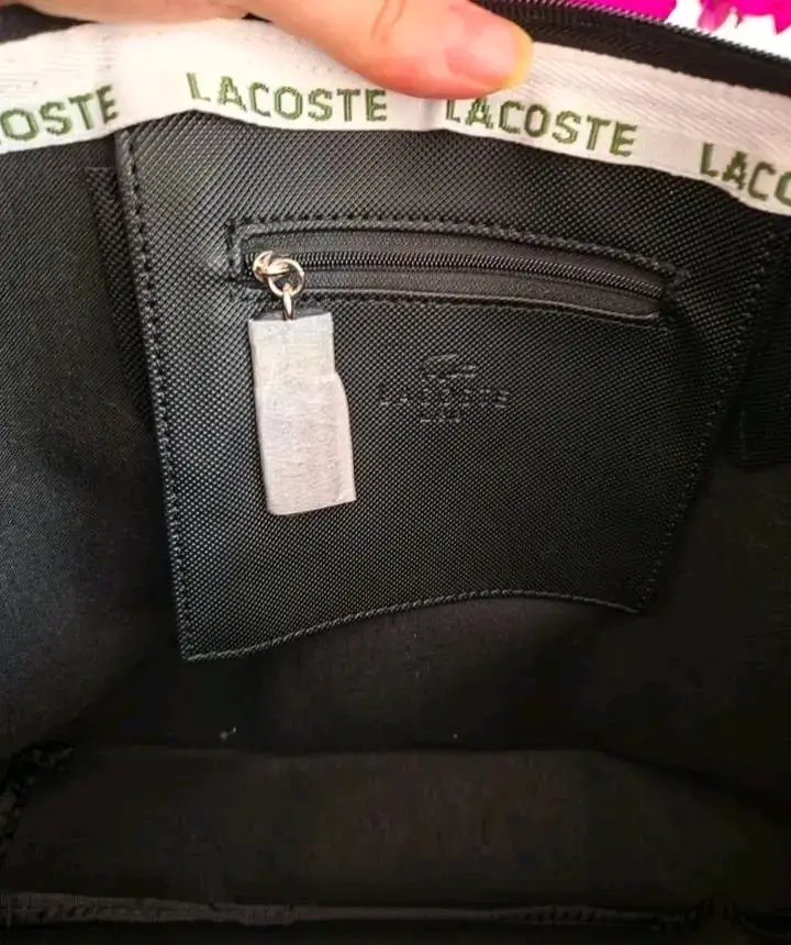 Bolso tote negro Lacoste con logo - 3