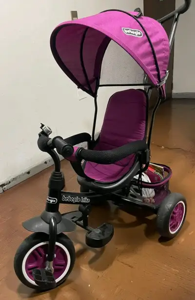Triciclo para niños Bebeglo con toldo - miniatura 2