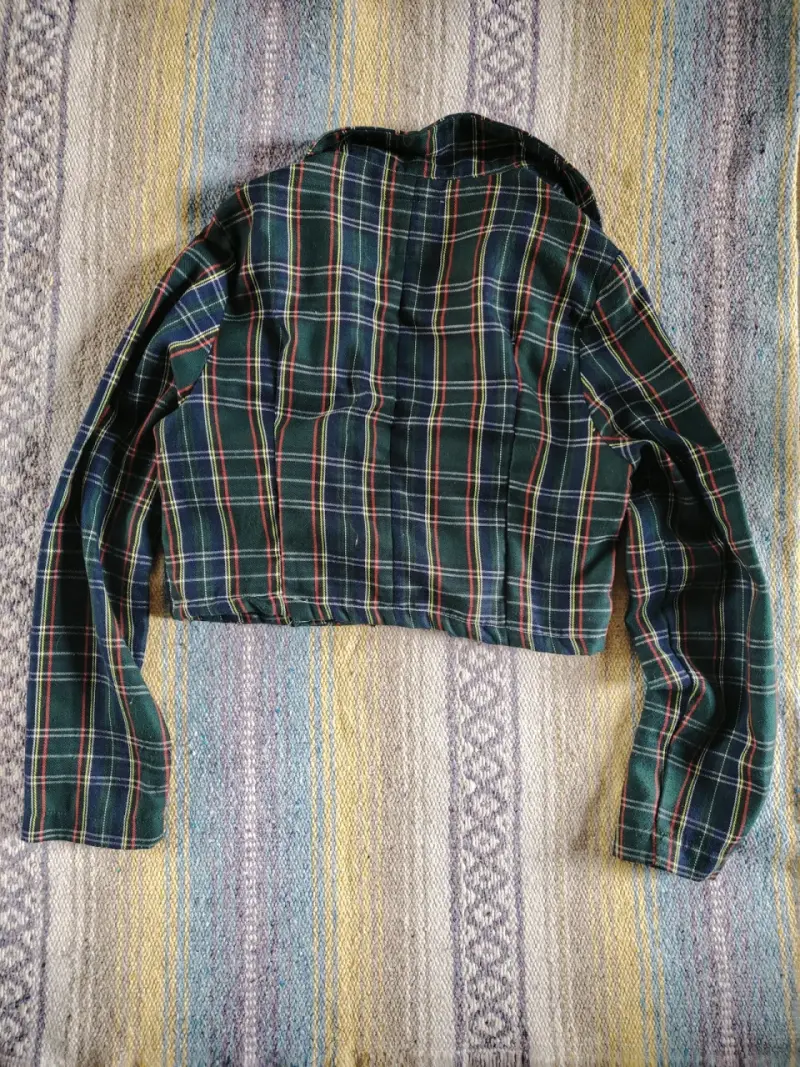 Blazer a cuadros Sybilla verde y azul - 2