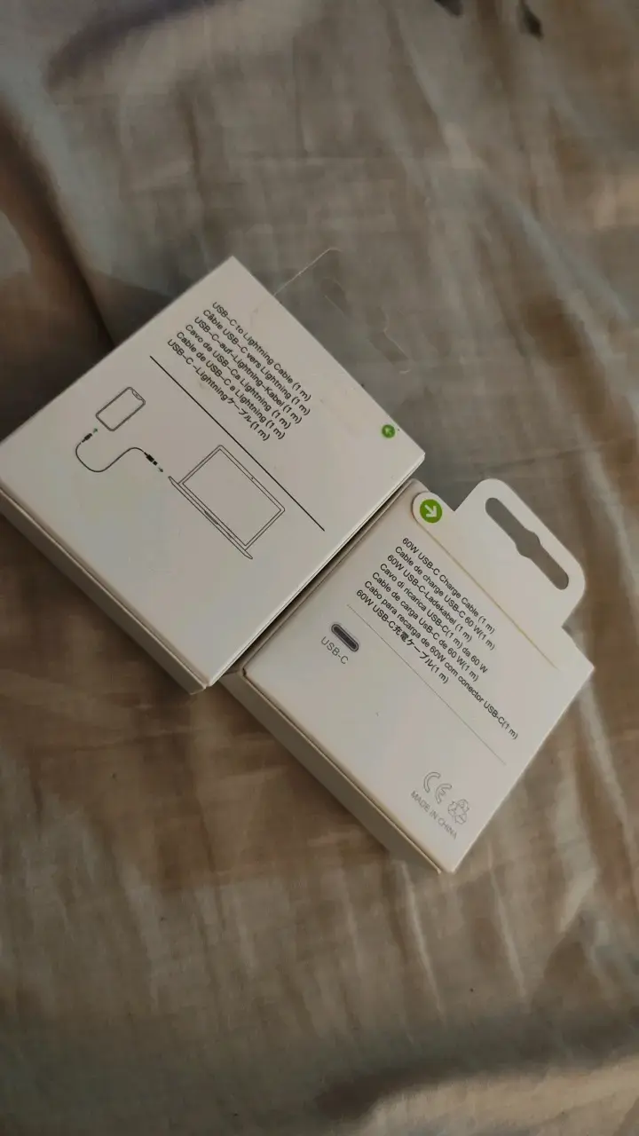 Cables USB-C a Lightning y USB-C 60W - 2