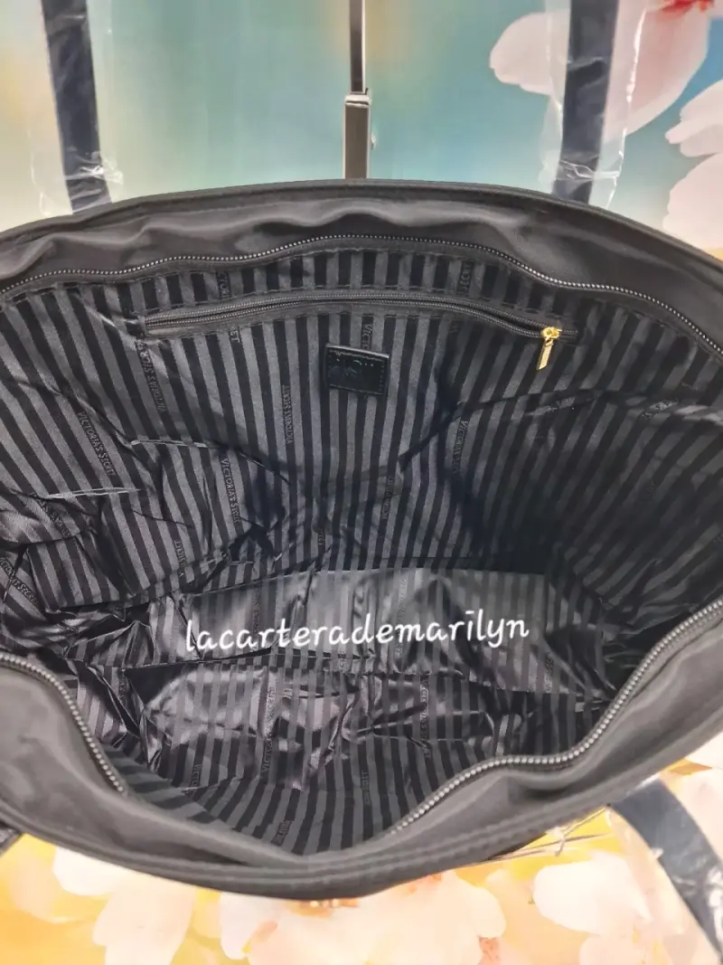Bolso tote negro Victoria's Secret - 5