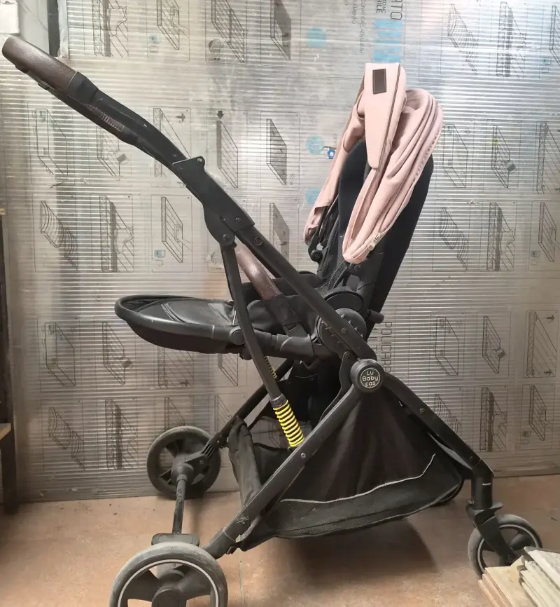 Coche de bebé Lu Baby rosa plegable - 4