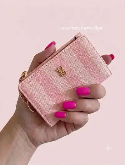 Tarjetero monedero rosa Victoria's Secret - miniatura 1