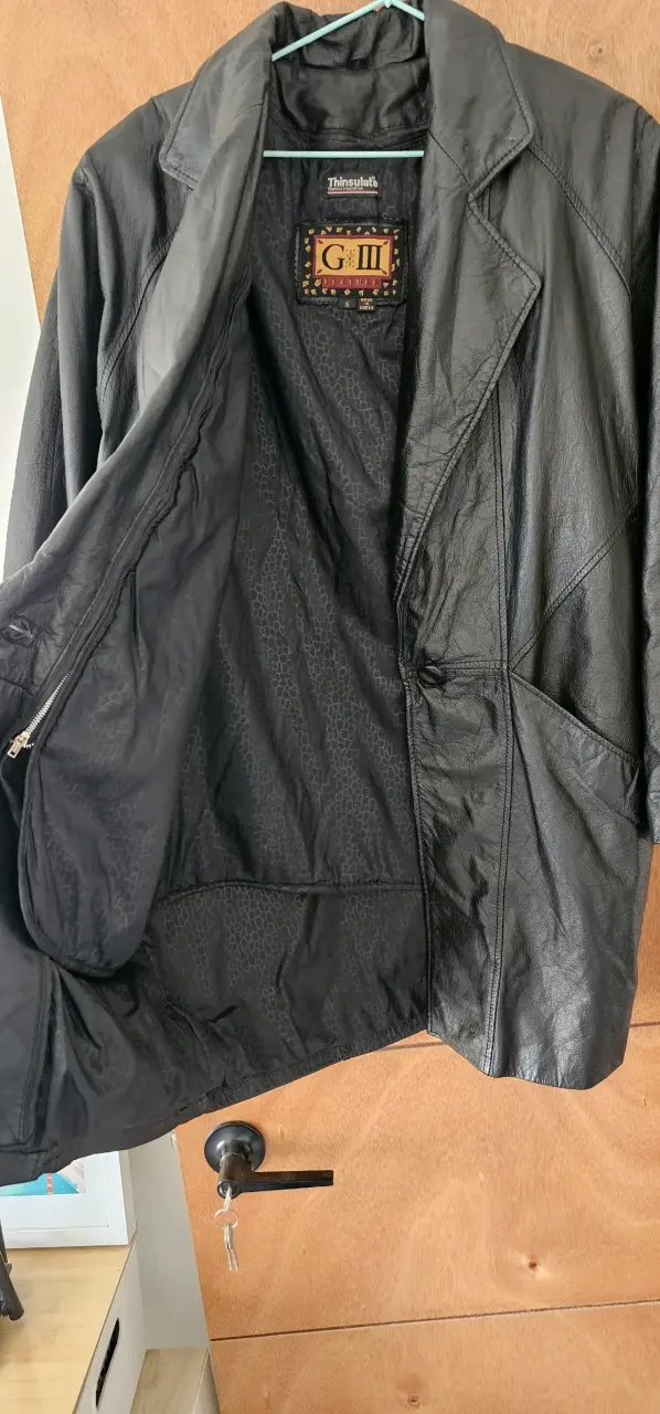 Chaqueta de cuero negra G-III - 3