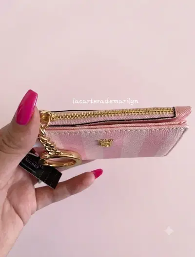 Tarjetero monedero rosa Victoria's Secret - miniatura 4