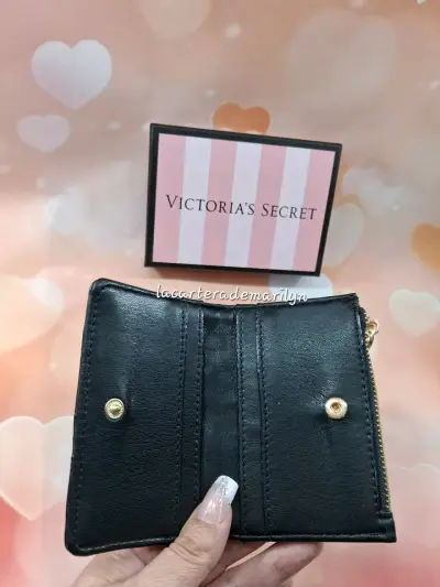 Tarjetero monedero negro Victoria's Secret - miniatura 3