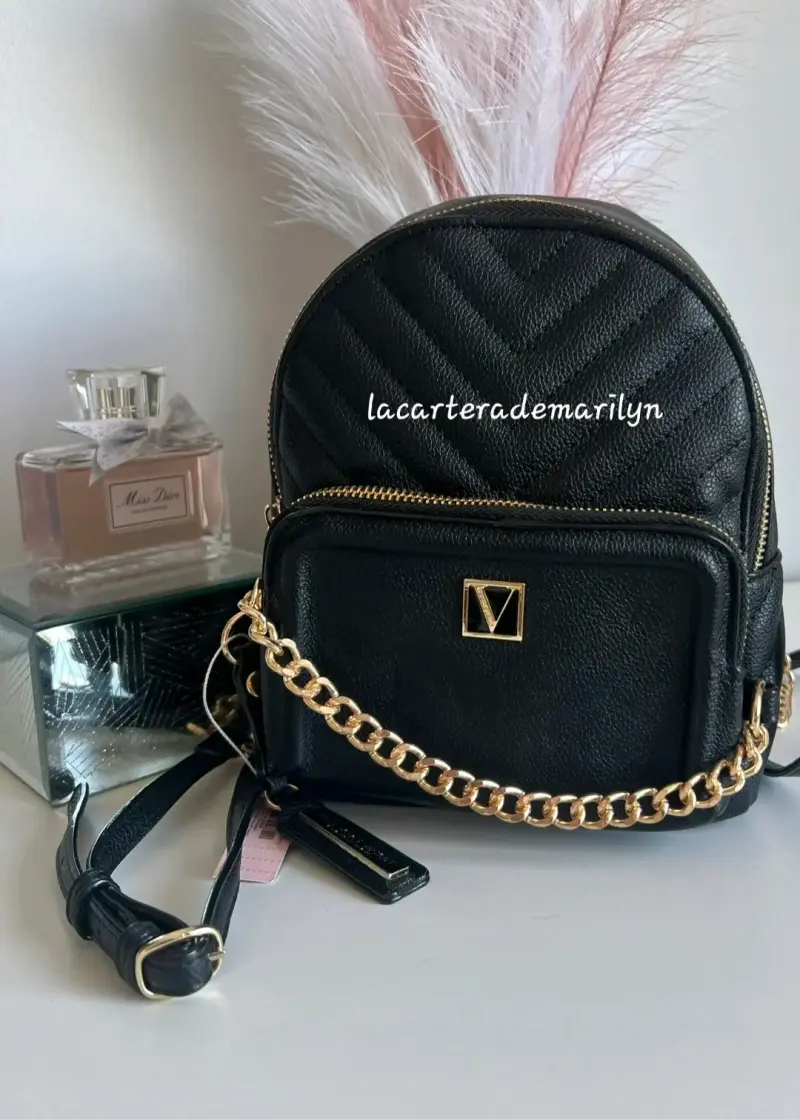 Mini mochila victoria secret negra - 1