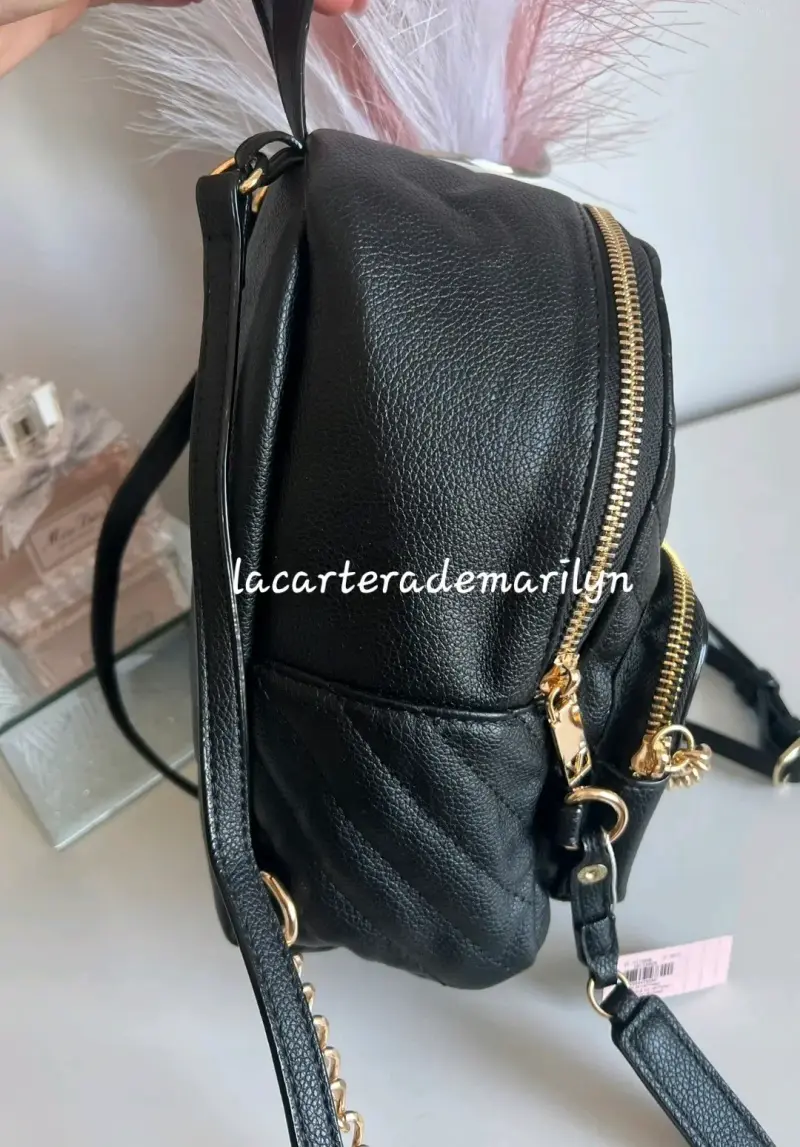 Mini mochila victoria secret negra - 3