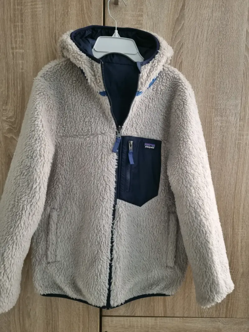 Chaqueta Reversible Patagonia azul con forro polar - 3